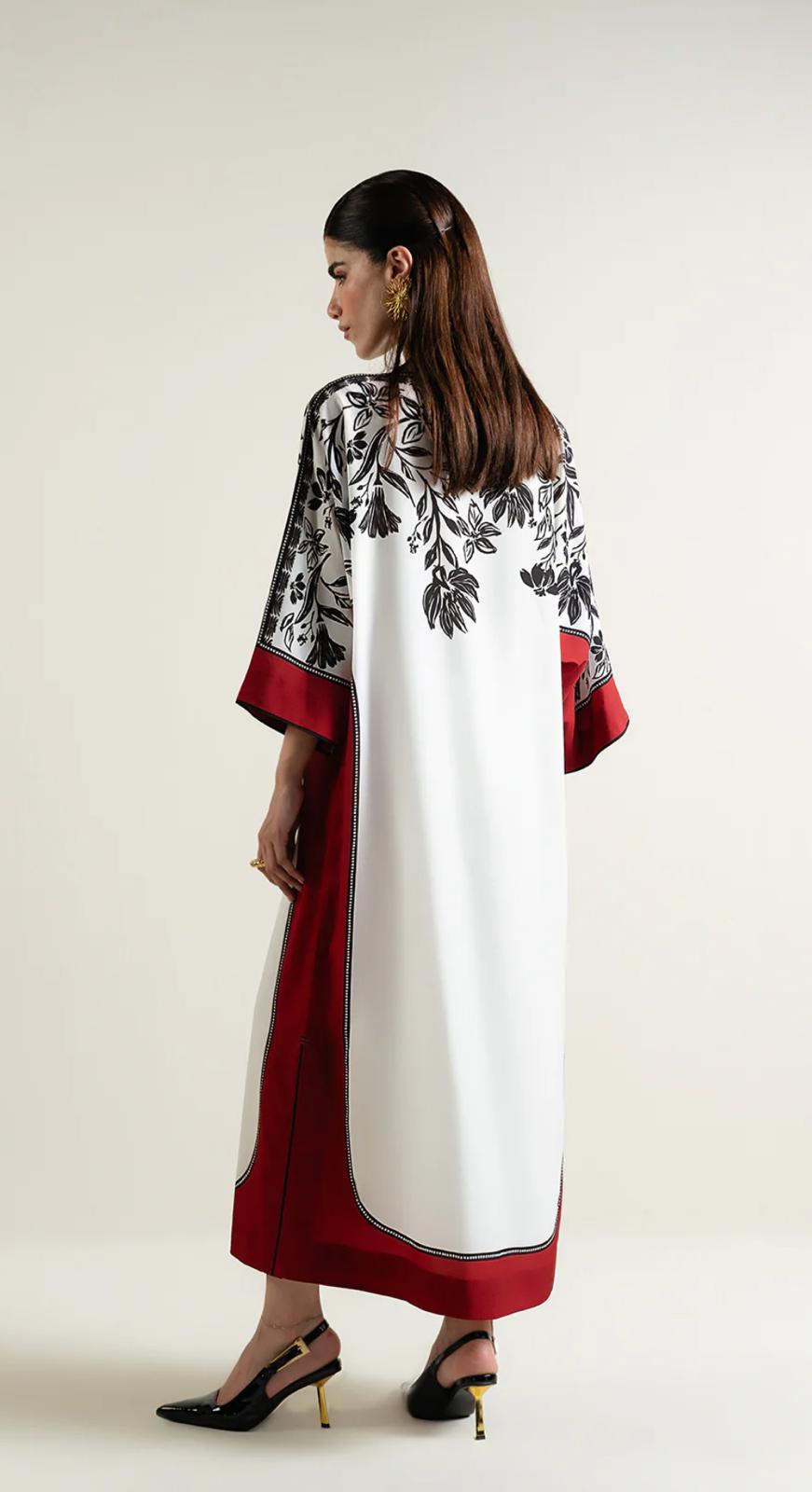 Lulusar Inspired 2 pcs Silk Kaftaan style Suit – One Size (Easily can Wear Large to XL)