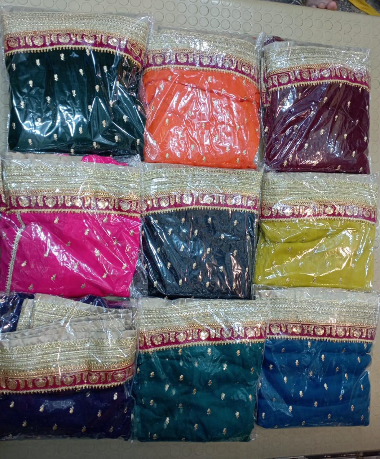 Graceful Chiffon Embroidered Long Frock with 4-Side Lace Dupatta – 2 Piece Set