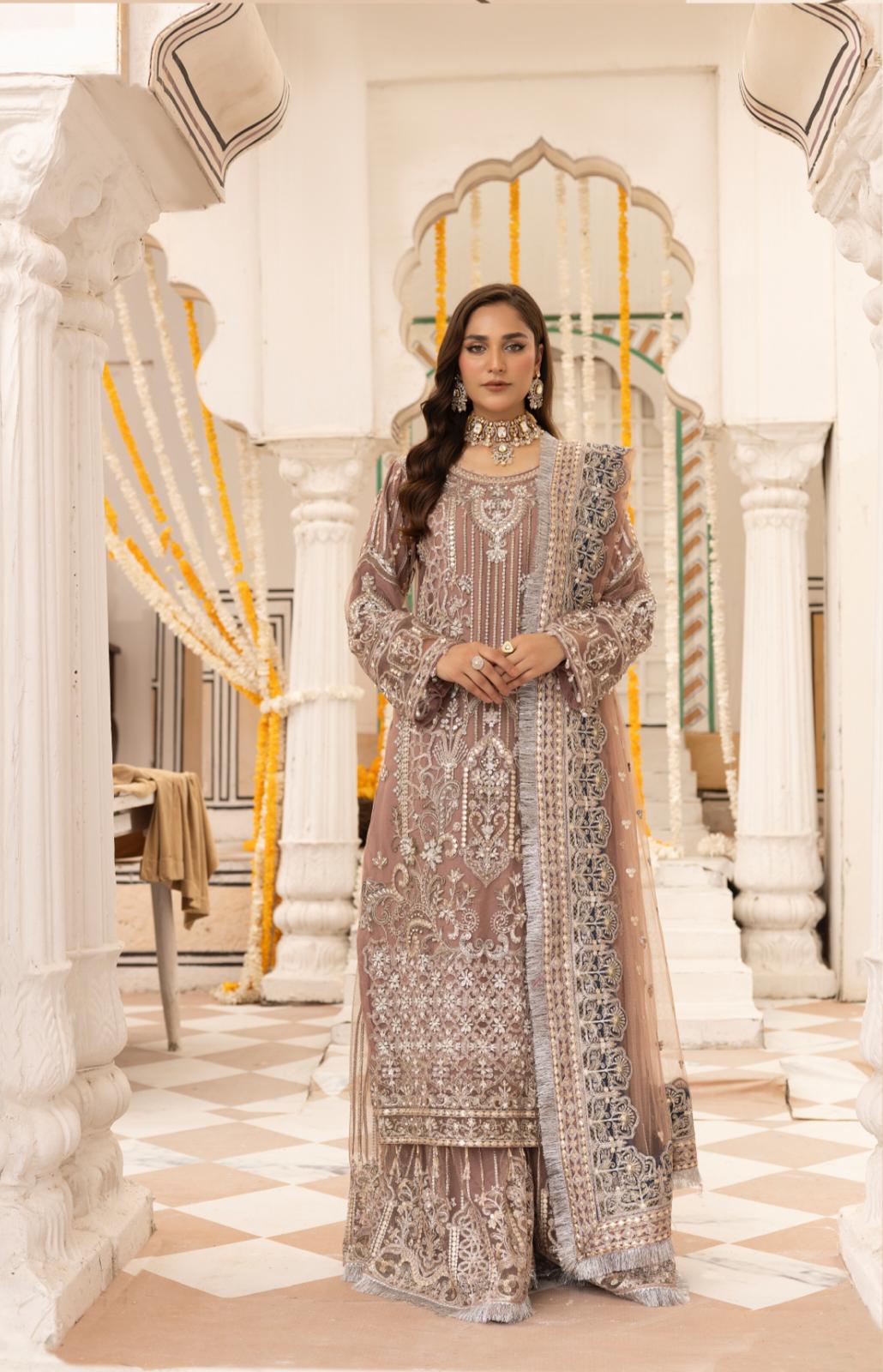 Imrozia By Simran's – Heavy Embroidered 3-Piece Wedding Collection | Net Fabric | Sizes S–XL
