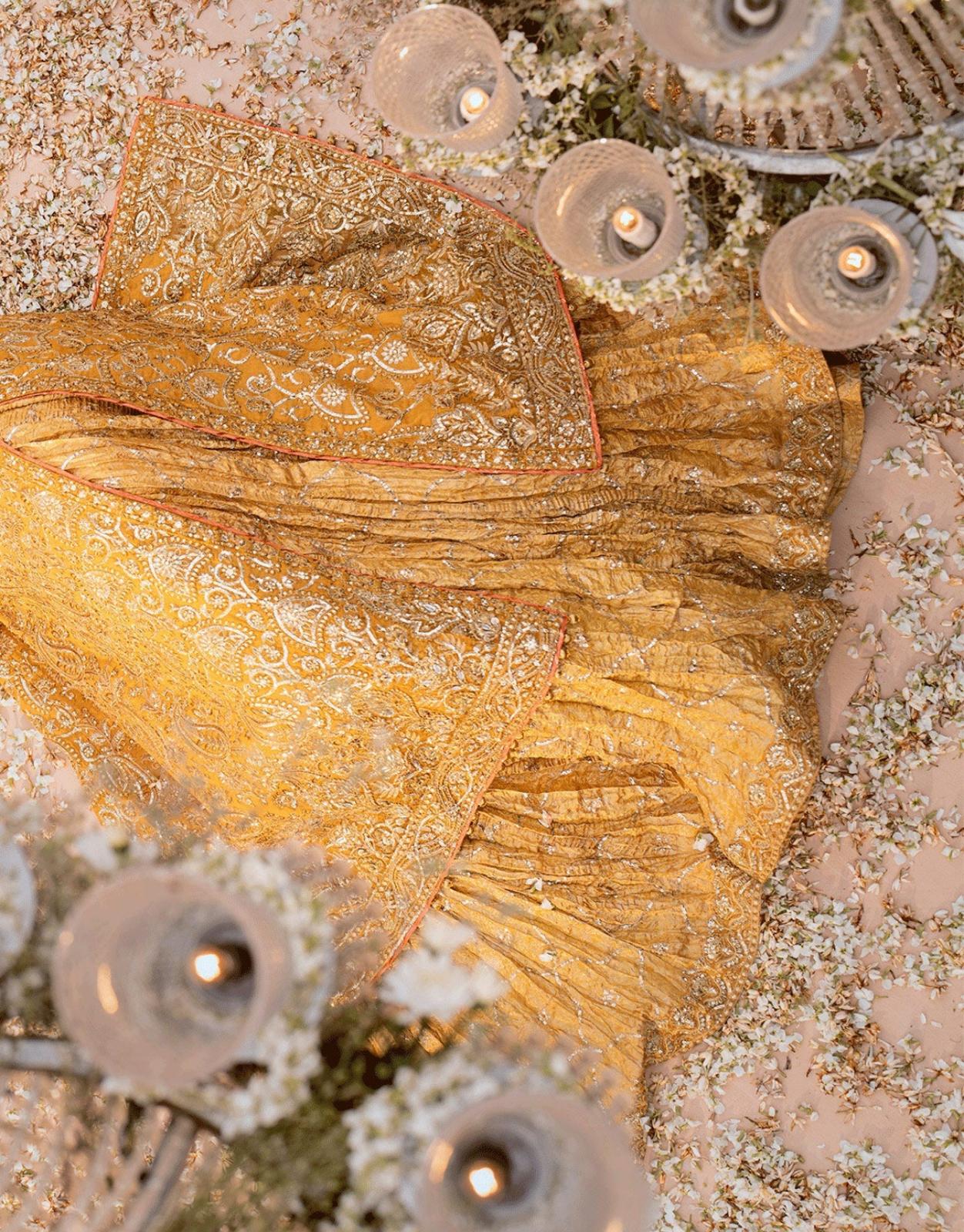 AIK Atelier (Inspired) – Heavy Embroidered 3 Piece Crushed Style Gharara Suit | Wedding Collection