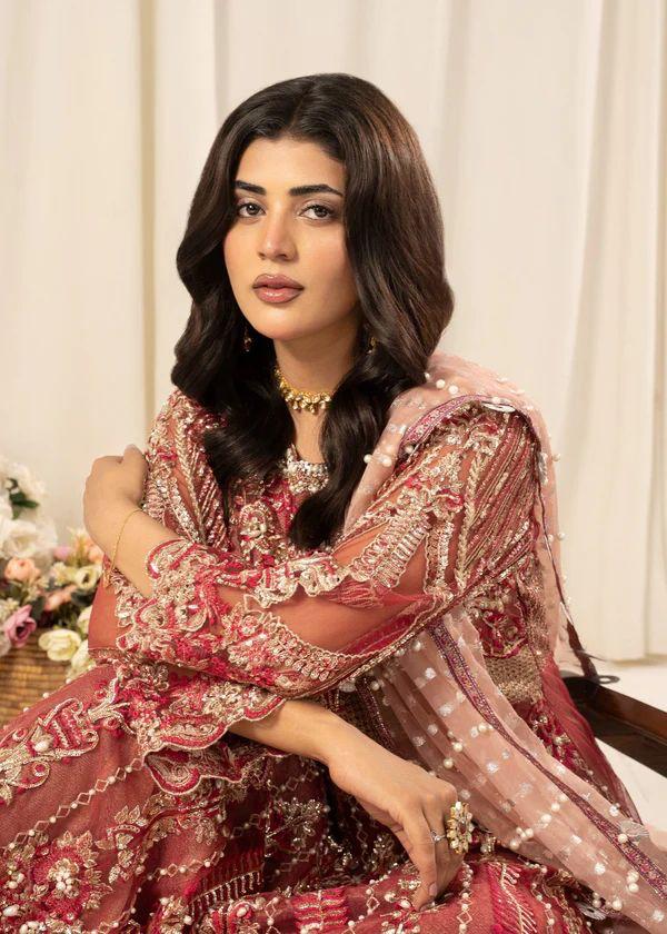 Heavy Embroided Net Fabric 3 Pcs Wedding Collection Maxi