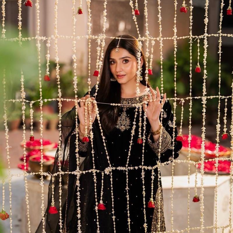 MAHVER- Haseens official (ORIGINAL )… 3 pieces heavy embroidered velvet sharara suit..beat for weddings and parties