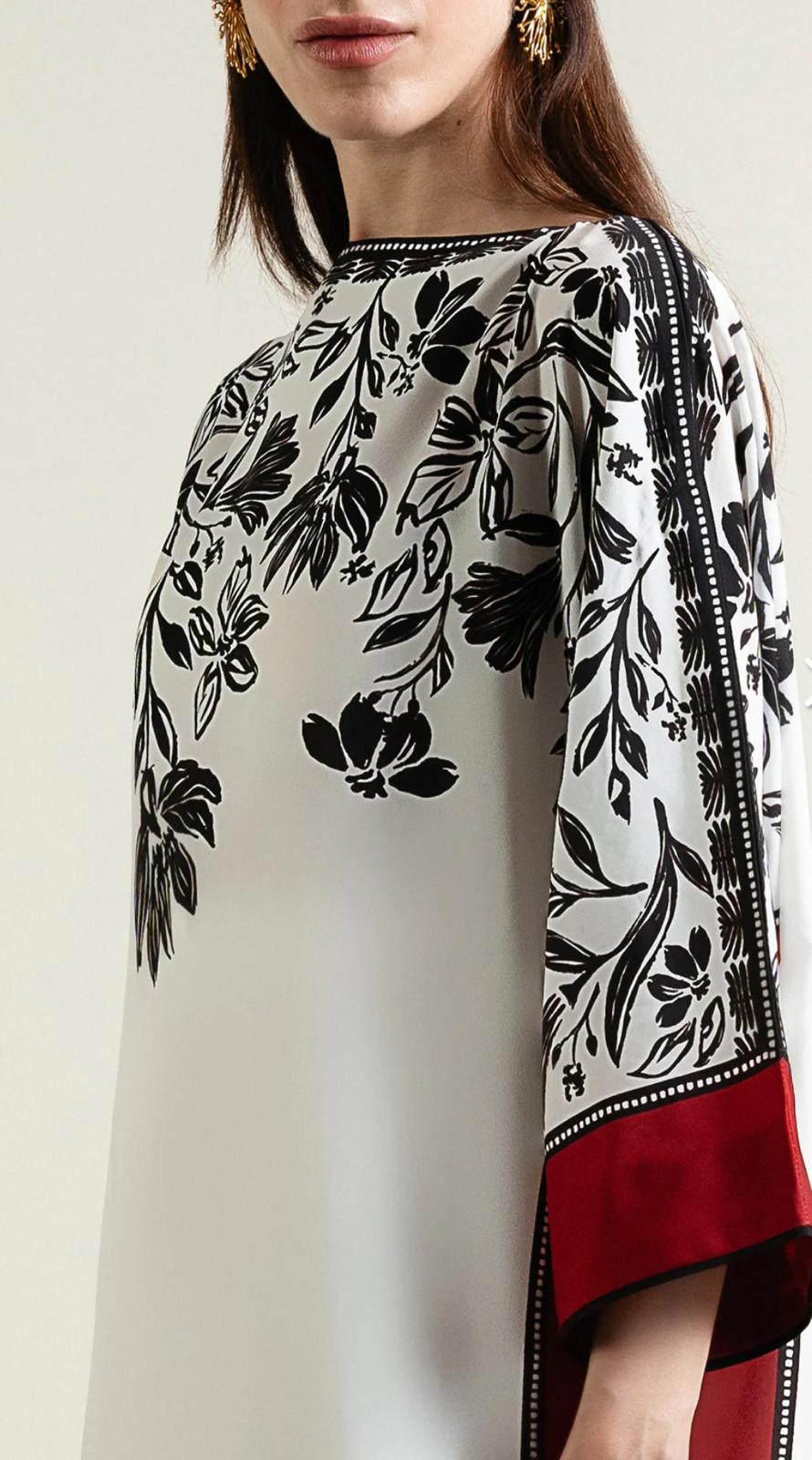 Lulusar Inspired 2 pcs Silk Kaftaan style Suit – One Size (Easily can Wear Large to XL)