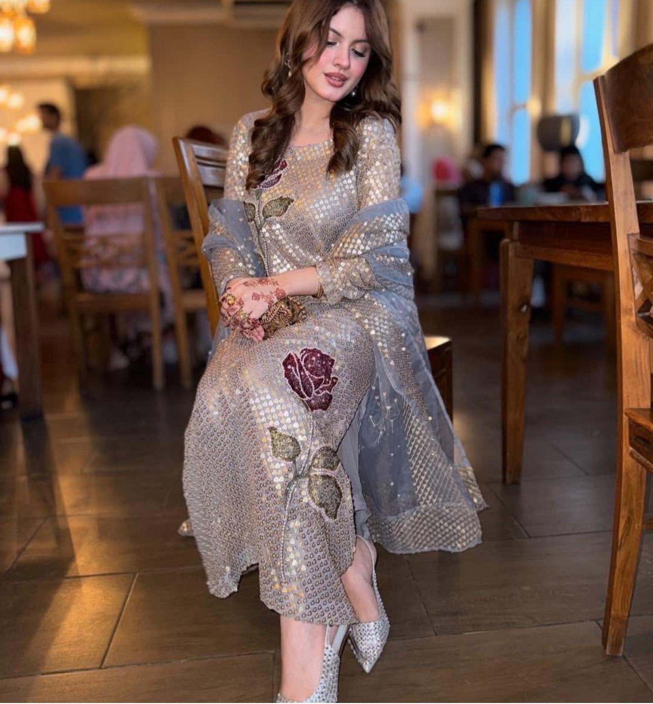 Nureh Inspired Luxury Chiffon 3-Piece Suit – Tailor Stitched