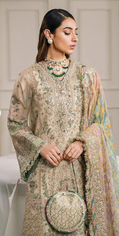 Baroque Chantelle by Simran’s – Heavy Embroidered Wedding Collection Net Fabric(Sizes S–XL)