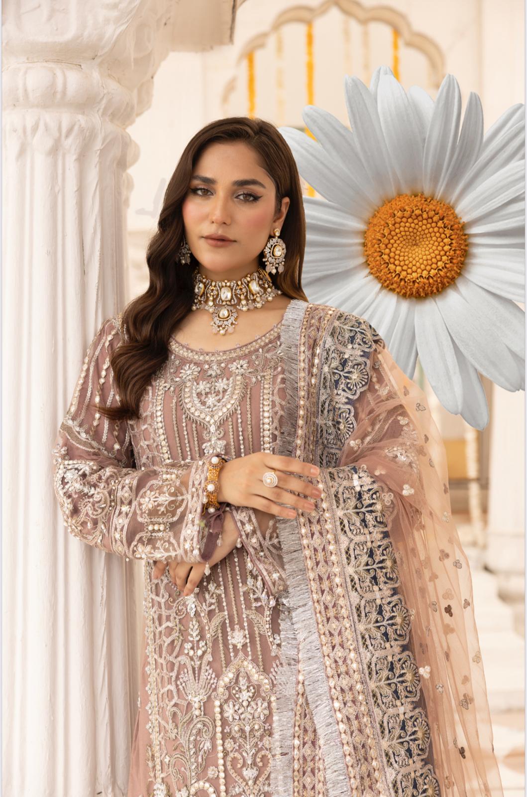 Imrozia By Simran's – Heavy Embroidered 3-Piece Wedding Collection | Net Fabric | Sizes S–XL