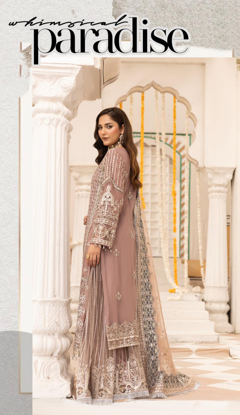 Imrozia By Simran's – Heavy Embroidered 3-Piece Wedding Collection | Net Fabric | Sizes S–XL