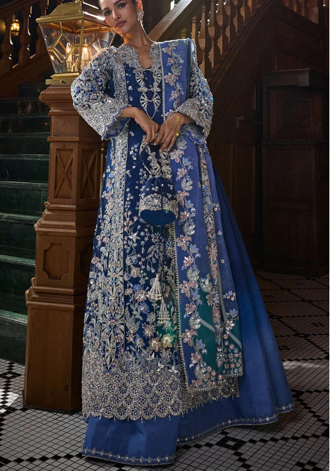 SORAYA lumene festive (INSPIRED)..3 pcs soft embroidered net suit..comes with wide leg trouser…