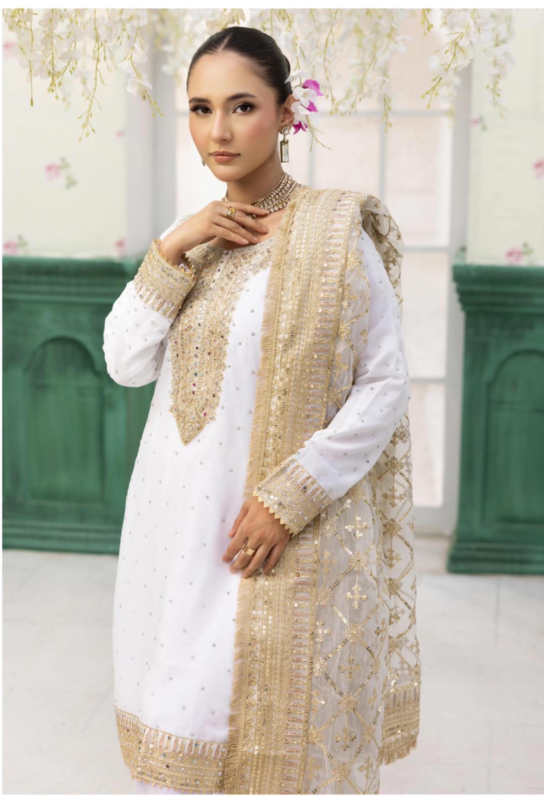 Haya by Simrans – Luxury Chiffon Wedding Collection 3 Piece Farrshi Shalwar Suit (Sizes S–XL)