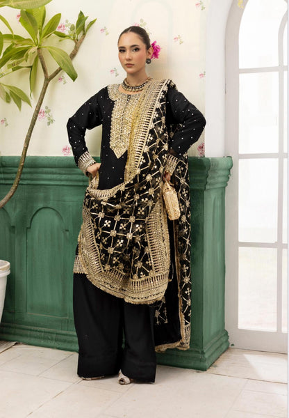 Haya by Simrans – Luxury Chiffon Wedding Collection 3 Piece Farrshi Shalwar Suit (Sizes S–XL)