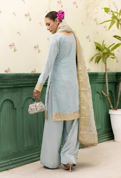 Haya by Simrans – Luxury Chiffon Wedding Collection 3 Piece Farrshi Shalwar Suit (Sizes S–XL)