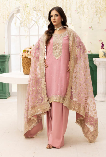 Haya by Simrans – Luxury Chiffon Wedding Collection 3 Piece Farrshi Shalwar Suit (Sizes S–XL)