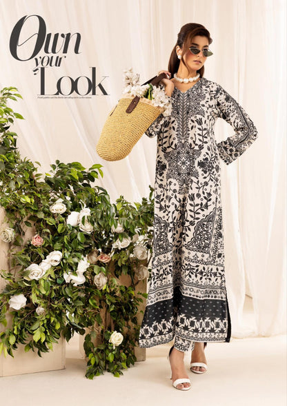 Chic Modest by Simran's – Kanwak Malik Silk Prints in Lawn 2 Piece Suit | Sizes S–XL