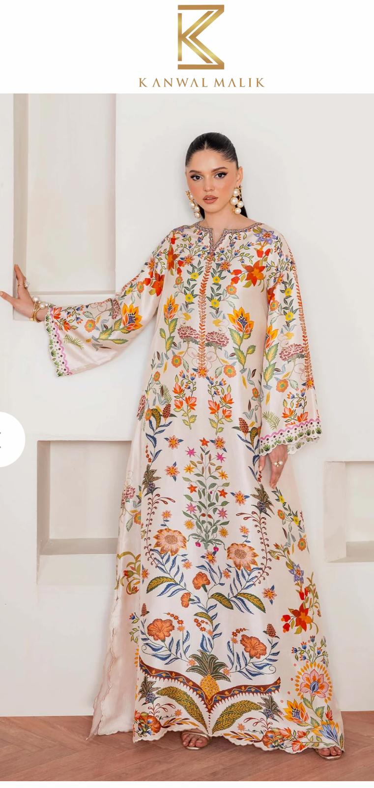 Chic Modest by Simran's – Kanwak Malik Silk Prints in Lawn 2 Piece Suit | Sizes S–XL