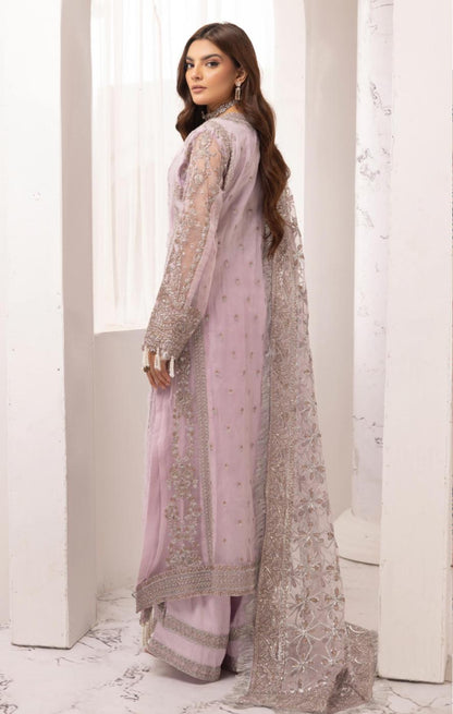 Nureh By Simran’s – 3 Piece Organza Heavy Embroidered Wedding Collection | Sizes S–XL