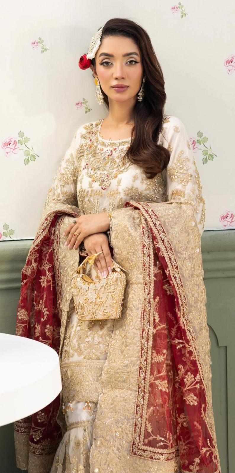 Imrozia by Simran’s – 3 Piece Heavy Embroidered Gharara Suit | Luxury Wedding Collection