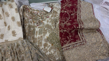 Imrozia by Simran’s – 3 Piece Heavy Embroidered Gharara Suit | Luxury Wedding Collection