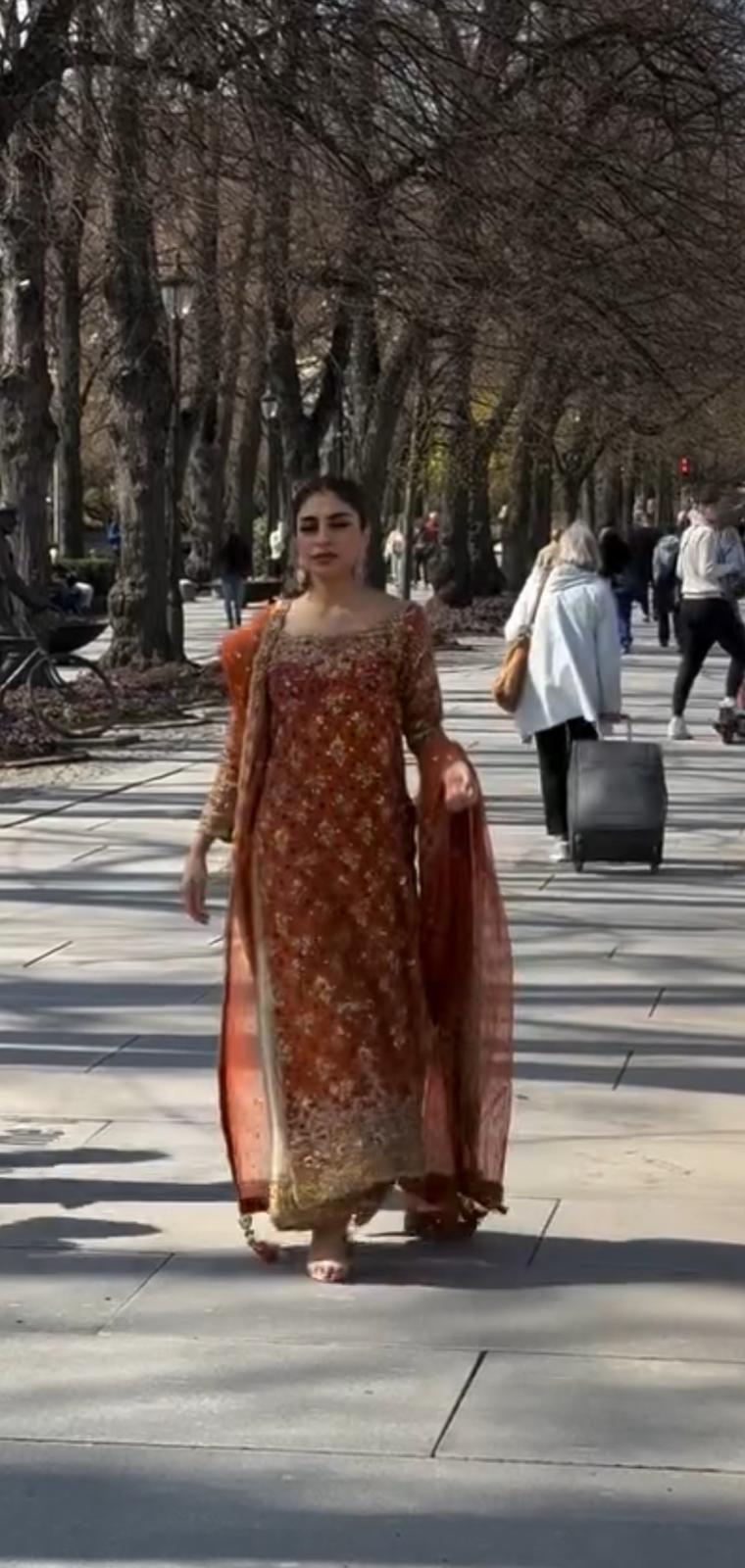 Haris Shakeel (INSPIRED) …3pcs Beautiful heavy embroidered wedding collection silk suit with net duppatta..