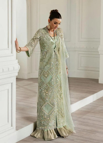 Crimson (inspired) wedding collection …beautiful heavy embroidered organza shirt with silk sharara and net embroidered duppatta…