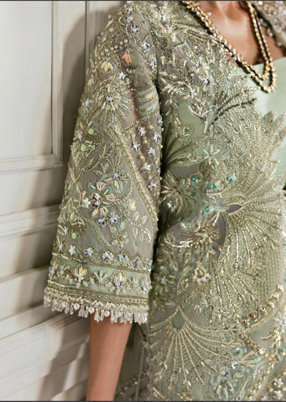 Crimson (inspired) wedding collection …beautiful heavy embroidered organza shirt with silk sharara and net embroidered duppatta…