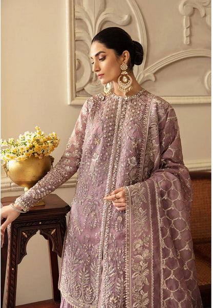SORAYA | SEHR ( inspired) 3pcs beautiful heavy embroidered wedding collection…comes with crushed silk sharara (same as model)