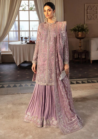 SORAYA | SEHR ( inspired) 3pcs beautiful heavy embroidered wedding collection…comes with crushed silk sharara (same as model)