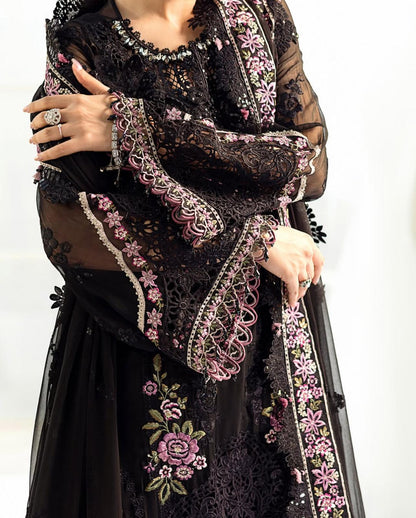 Maria B Inspired 3 pcs Luxury Embroided Suit Size S-XL ( Please return in 24 Hours)