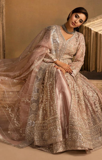 Luxury Heavy Embroidered Organza 3-Piece Maxi Dress – Wedding & Party Wear Collection