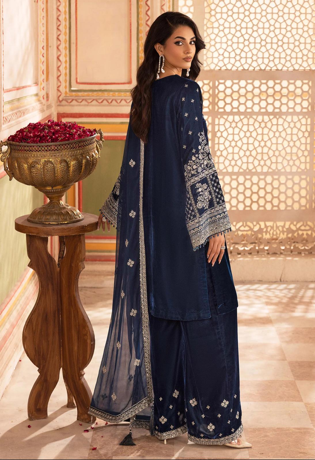 Adan Libas Original Velvet Collection 2025 – Luxury Embroidered Winter Suits