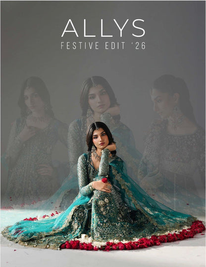 Allys Festive Edition ’26 – Luxury Net Maxi with Jamawar Shararah