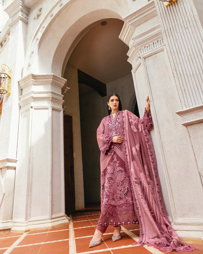 D4 Maria B (Inspired) – Pink Soft Organza Winter Luxe Collection 2025 | Small to XL