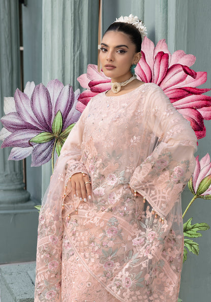 Flossie By Simran’s – 3 Piece Chiffon Embroidered Suit | Sizes S–2XL