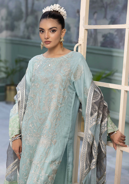 Flossie By Simran’s – 3 Piece Chiffon Embroidered Suit | Sizes S–2XL